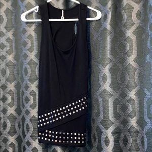 Studded black tank top